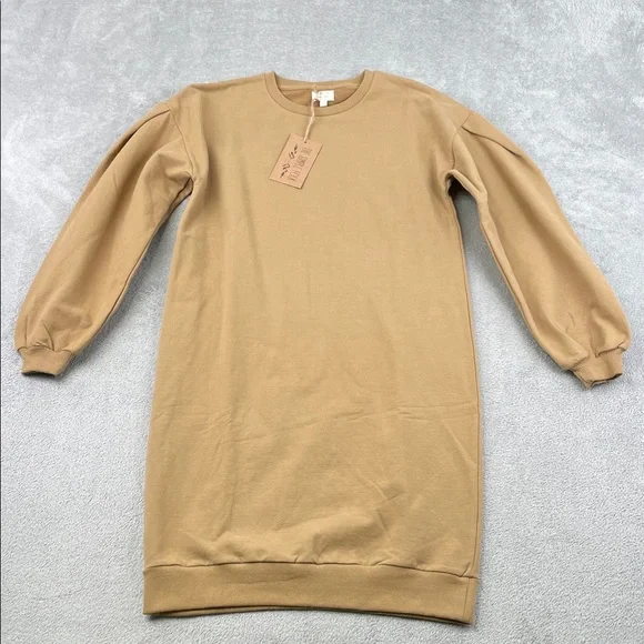 NEW The Simple Folk 2 Organic Cotton Stretch The Oversized Sweater Dress - Picture 1 of 10